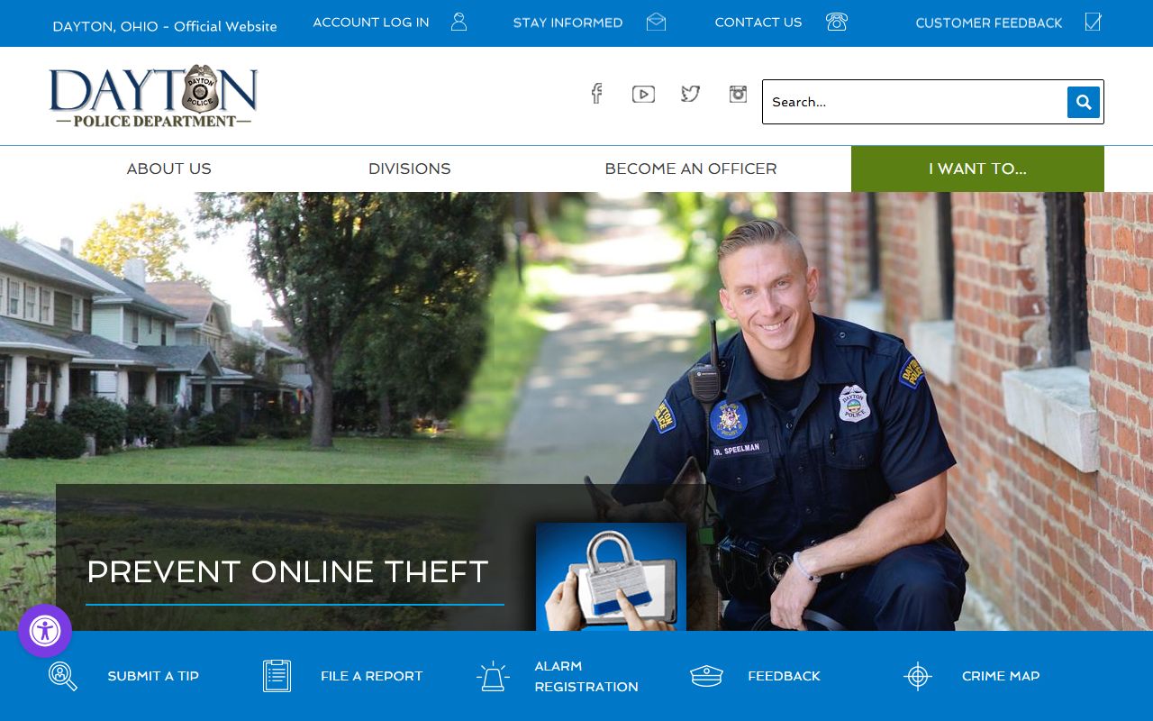 Dayton Police Department website for Dayton booking releases
