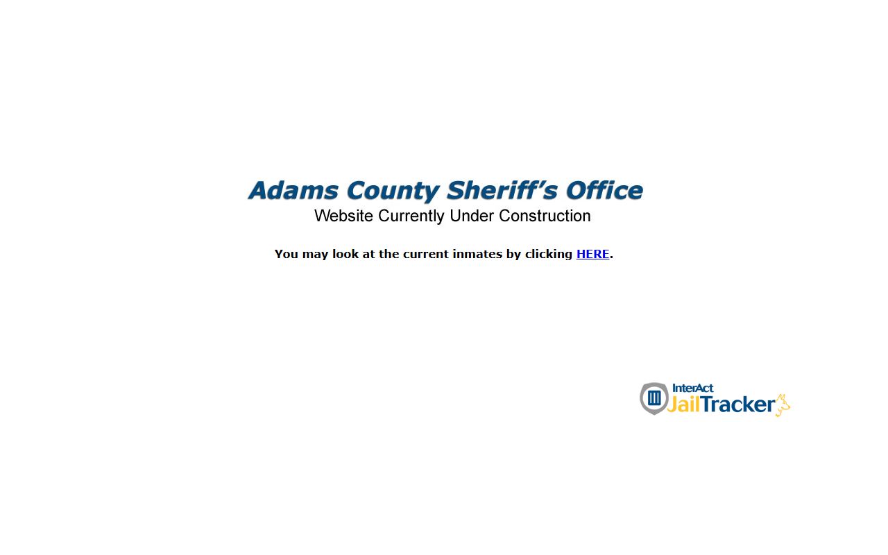 Adams County Sheriff's Office website for booking releases