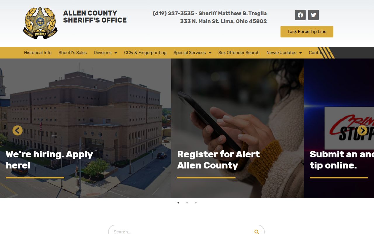 Allen County Sheriff's Office website booking releases