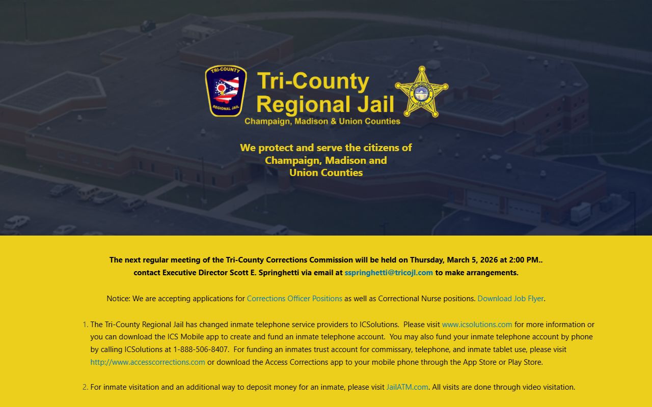 Champaign County booking releases Tri-County Regional Jail website