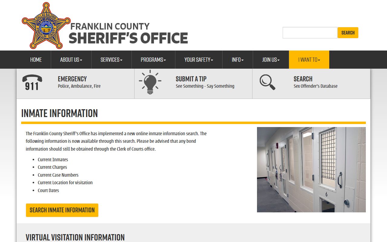 Franklin County Sheriff inmate search tool for Columbus booking releases