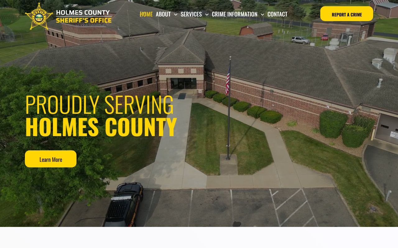 Holmes County Sheriff's Office website for booking releases