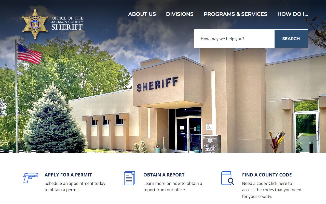 Jackson County Sheriff's Office website for booking releases