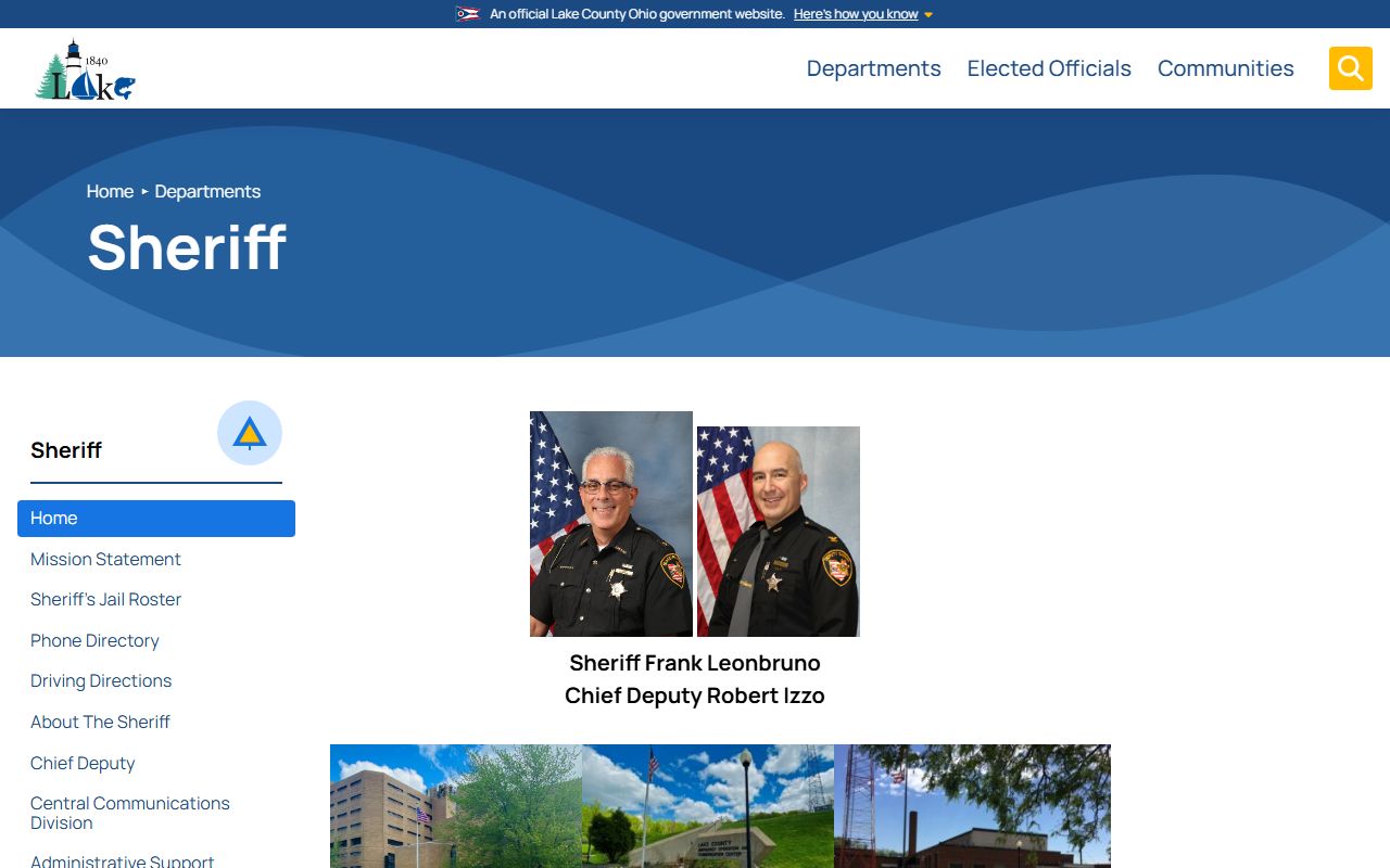 Lake County Sheriff office website for booking releases