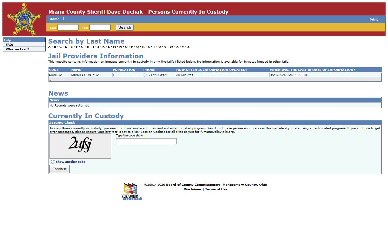 Miami County booking releases Miami Valley Jails search