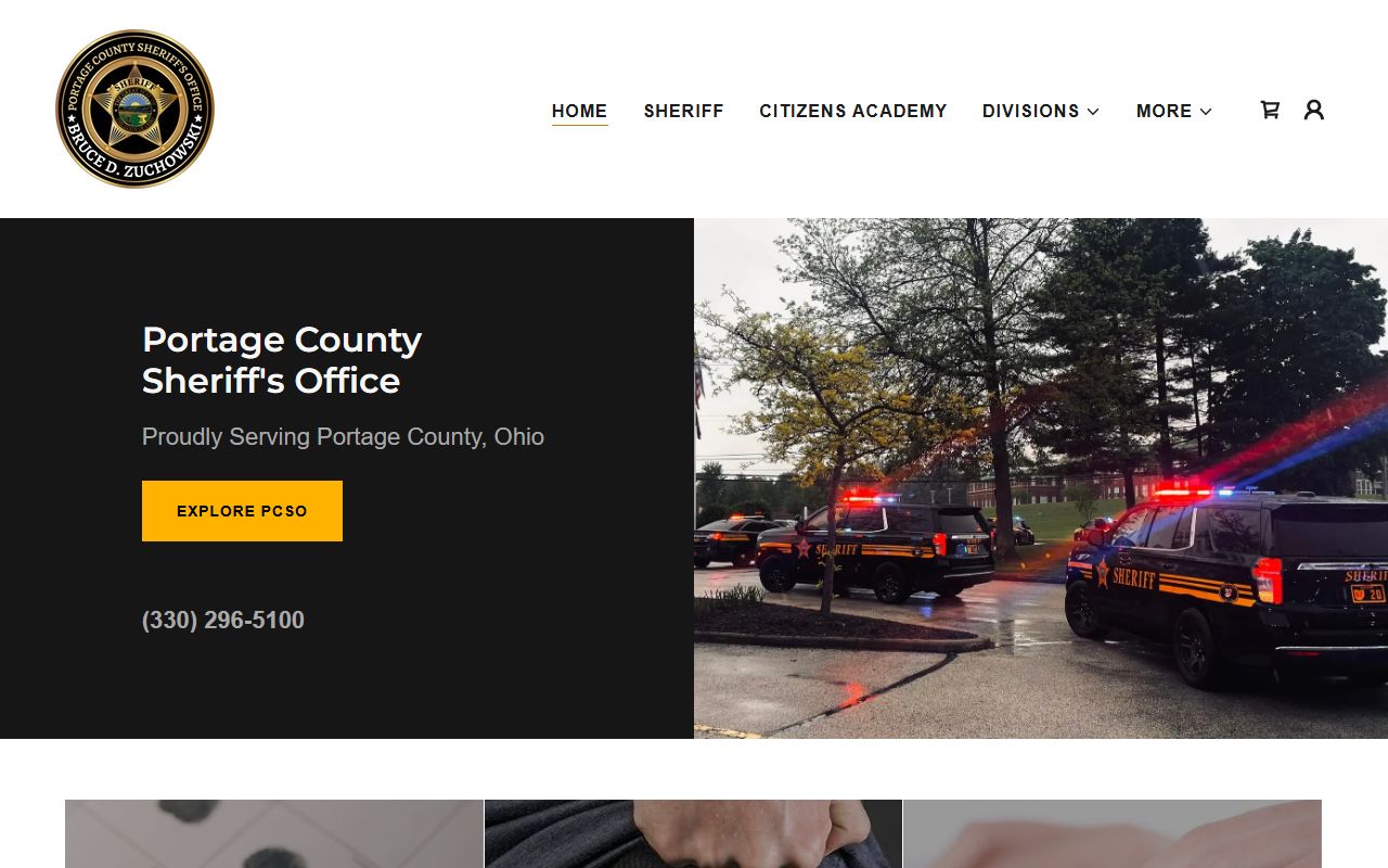 Portage County Sheriff's Office website for booking releases