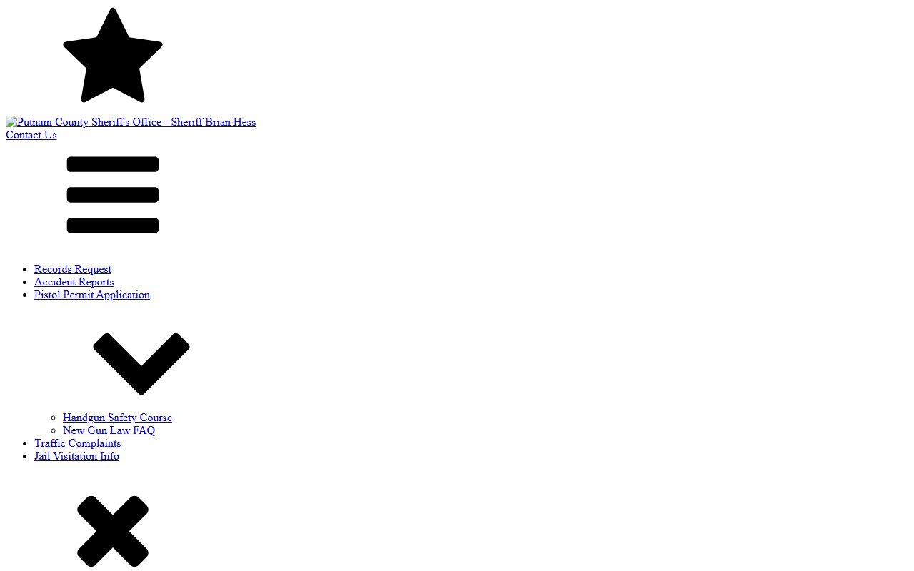 Putnam County Sheriff website for booking releases