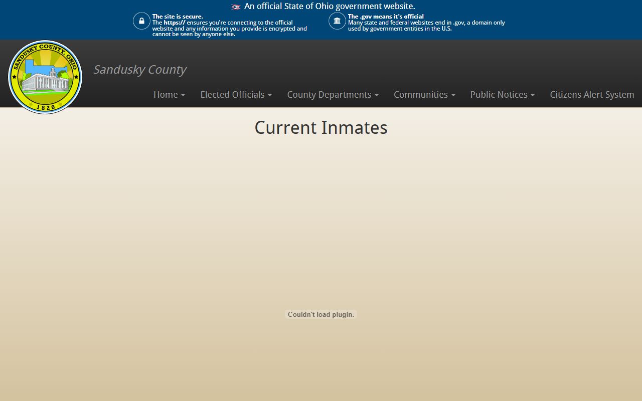 Sandusky County booking releases currently housed inmates page